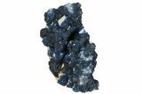 Dark Blue Fluorite on Quartz - China #131431-2